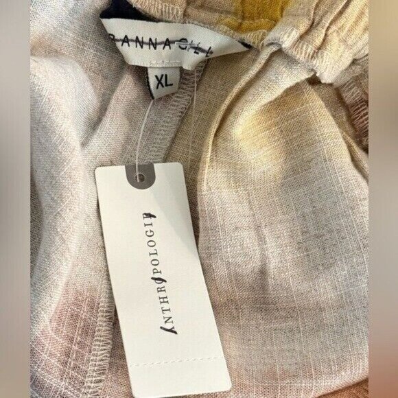 ANTHROPOLOGIE Ranna Gill Tie Back Puff Sleeve Linen Blend Jumpsuit Size NEW - Picture 9 of 11